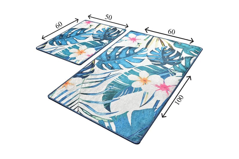 Niyanna Badematte 2-pk - Flerfarget - Tekstiler - Tepper & Matter - Baderomsmatte