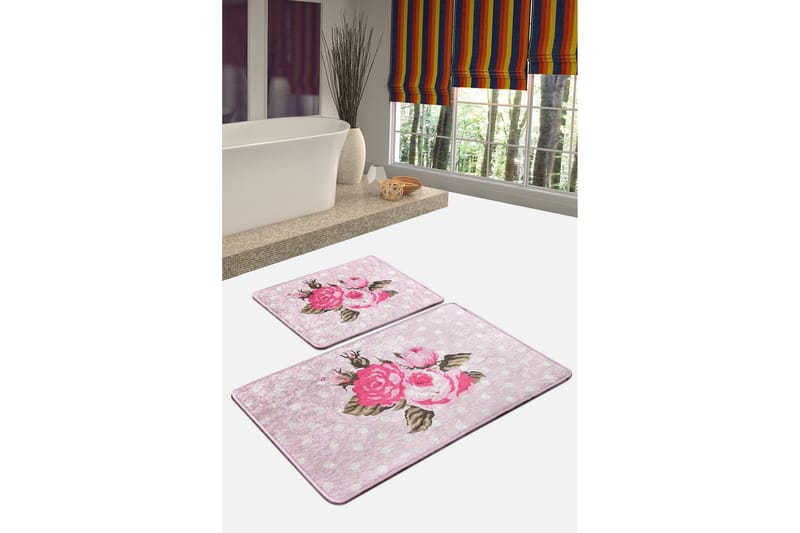 Niyanna Badematte 2-pk - Flerfarget - Tekstiler - Tepper & Matter - Baderomsmatte