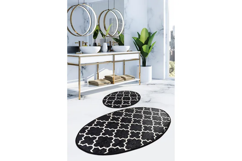 Niyanna Badematte 2-pk - Flerfarget - Tekstiler - Tepper & Matter - Baderomsmatte