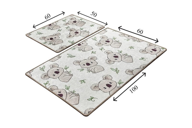 Niyanna Badematte 2-pk - Flerfarget - Tekstiler - Tepper & Matter - Baderomsmatte