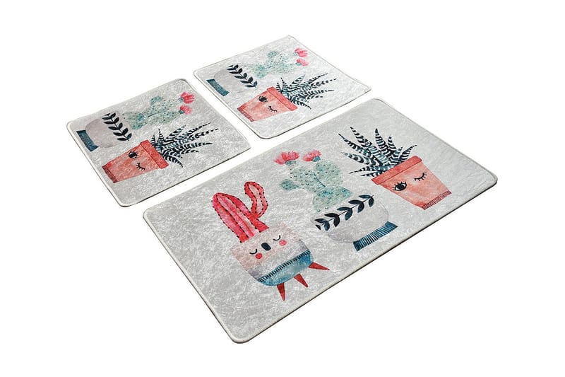Niyanna Badematte 3-pk - Flerfarget - Tekstiler - Tepper & Matter - Baderomsmatte