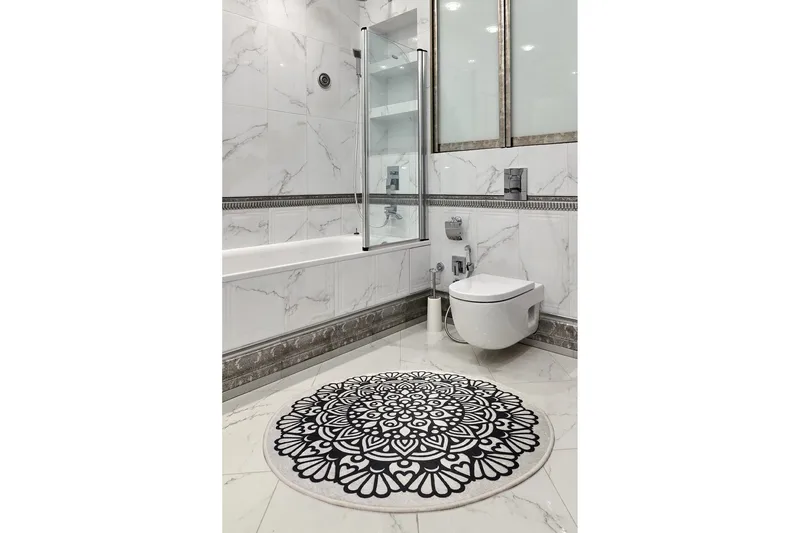 Niyanna Badematte - Flerfarget - Tekstiler - Tepper & Matter - Baderomsmatte