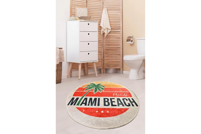 Niyanna Badematte - Flerfarget - Tekstiler - Tepper & Matter - Baderomsmatte