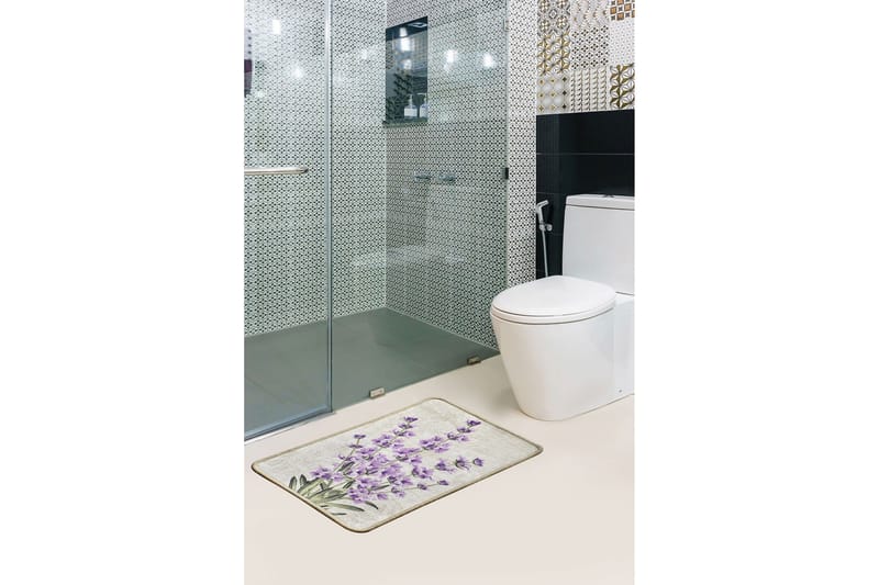 Niyanna Badematte - Flerfarget - Tekstiler - Tepper & Matter - Baderomsmatte