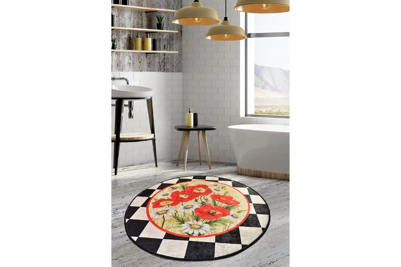 Niyanna Badematte - Flerfarget - Tekstiler - Tepper & Matter - Baderomsmatte