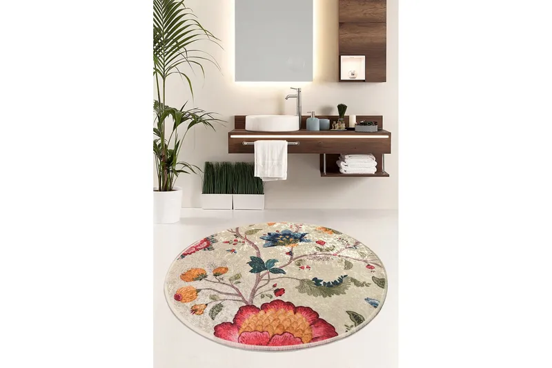 Niyanna Badematte - Flerfarget - Tekstiler - Tepper & Matter - Baderomsmatte