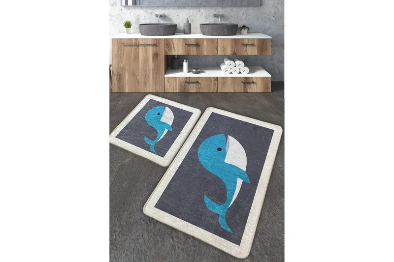 Nusrant Baderomsmatte 60x100 cm Rektangulær, Flerfarget