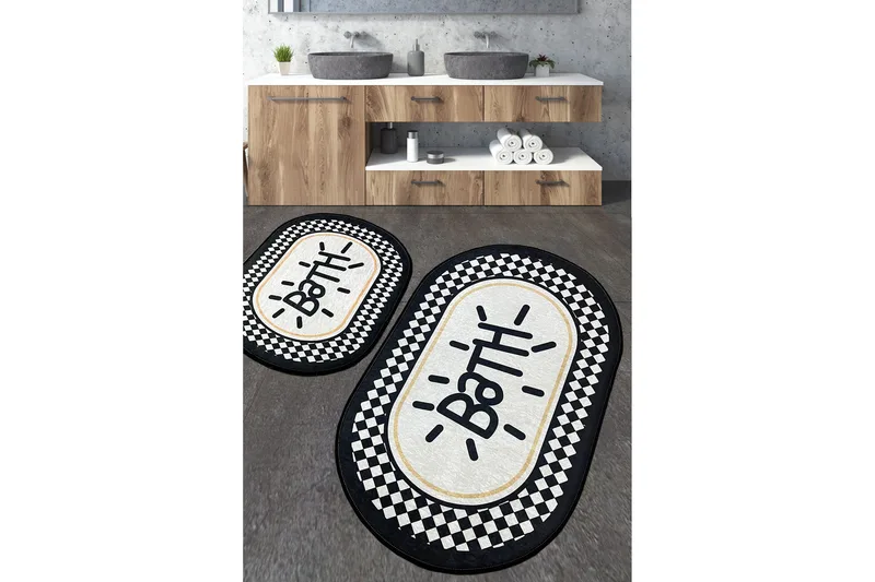 Nusrat Baderomsmatte 60x100 cm Rektangulær, Flerfarget