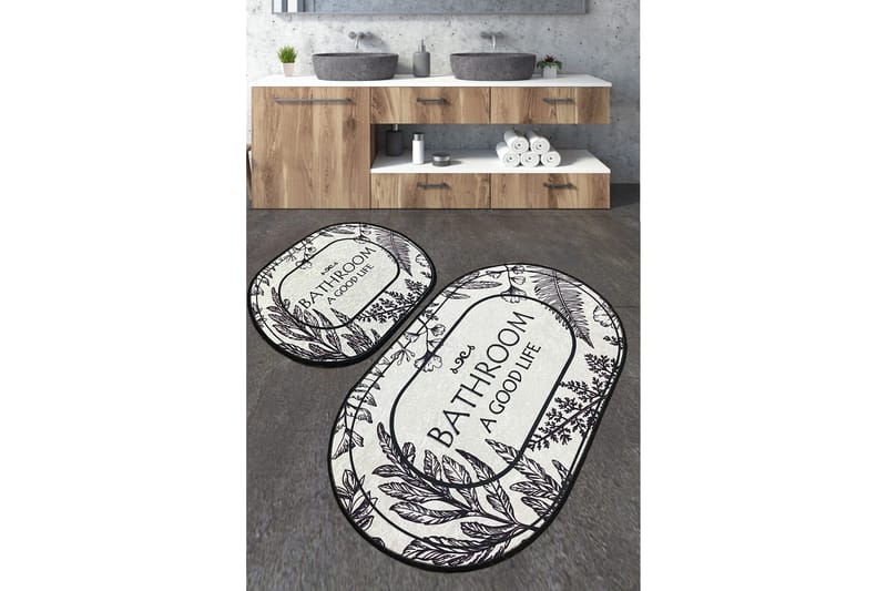 Nutan Baderomsmatte 60x100 cm Rektangulær, Flerfarget