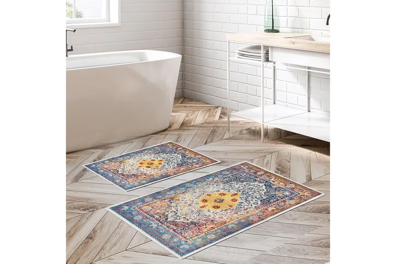Pallvi Baderomsmatte 60x150 cm Rektangulær, Flerfarget