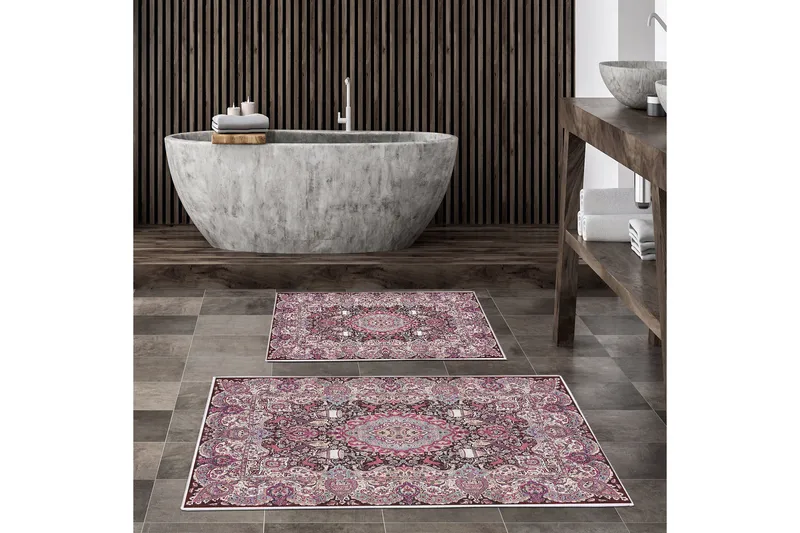 Palvi Baderomsmatte 60x150 cm Rektangulær, Flerfarget