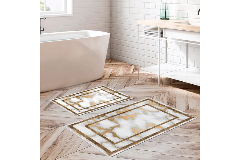 Panaj Baderomsmatte 60x150 cm Rektangulær, Flerfarget