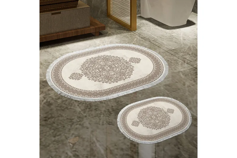 Panchma Baderomsmatte 60x150 cm Rektangulær, Brun