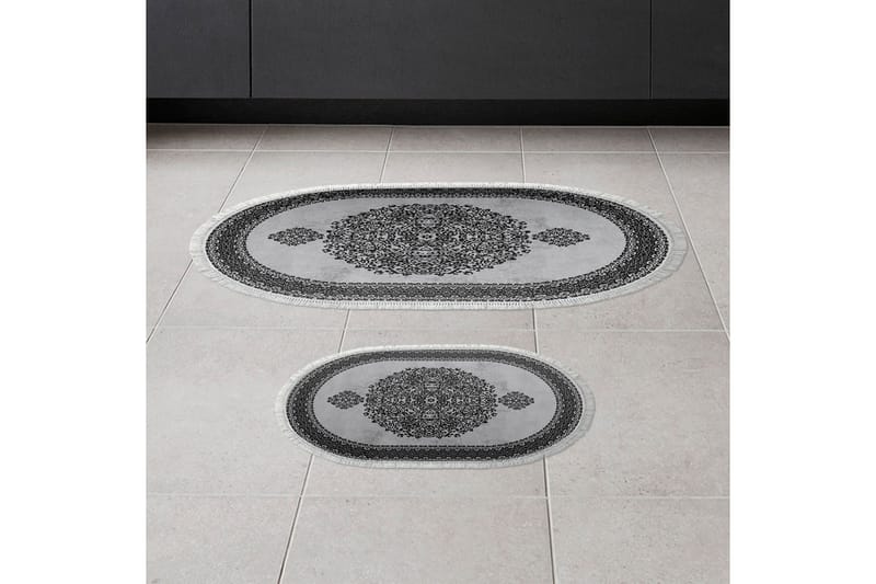 Panchma Baderomsmatte 60x150 cm Rektangulær, Grå