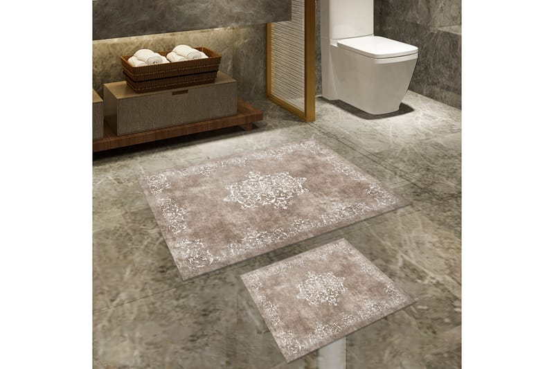 Panchuram Baderomsmatte 60x150 cm Rektangulær - Beige - Tekstiler - Tepper & Matter - Baderomsmatte