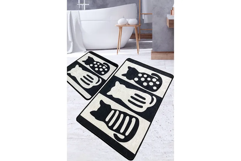 Panjawani Baderomsmatte 60x100 cm Rektangulær, Flerfarget