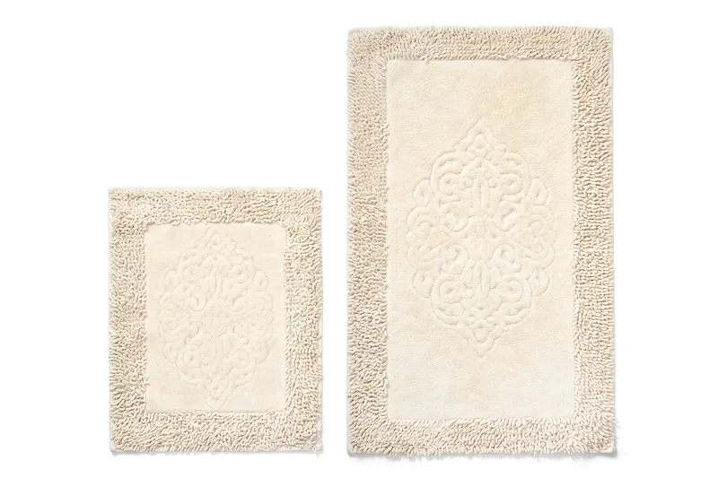 Papudi Badrumsmatta 60x100 cm Rektangulär Creme - Tekstiler - Tepper & Matter - Baderomsmatte