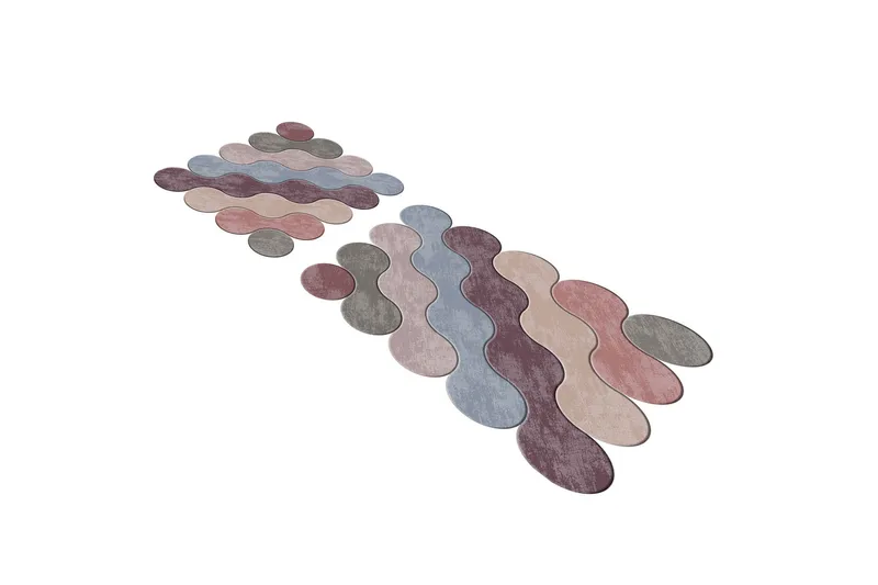 Paramjeet Baderomsmatte 60x100 cm Rektangulær - Flerfarget - Tekstiler - Tepper & Matter - Baderomsmatte