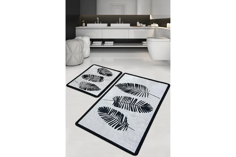 Pardhuman Baderomsmatte 60x100 cm Rektangulær, Flerfarget