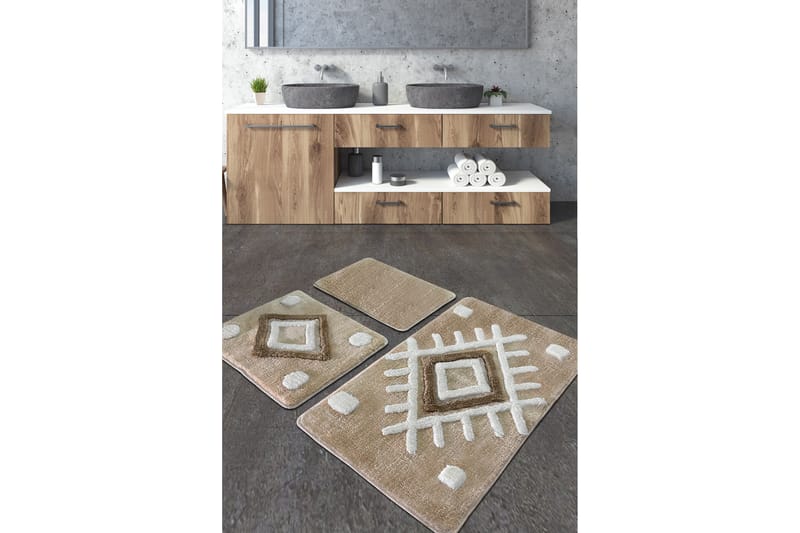 Pareeti Baderomsmatte 60x100 cm Rektangulær - Steingrå - Tekstiler - Tepper & Matter - Baderomsmatte
