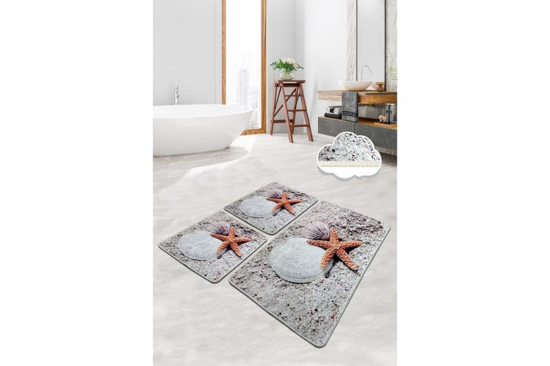 Parikh Baderomsmatte 60x100 cm Rund - Flerfarget - Tekstiler - Tepper & Matter - Baderomsmatte