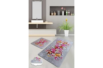 Pariksha Baderomsmatte 60x100 cm Rund - Flerfarget - Tekstiler - Tepper & Matter - Baderomsmatte