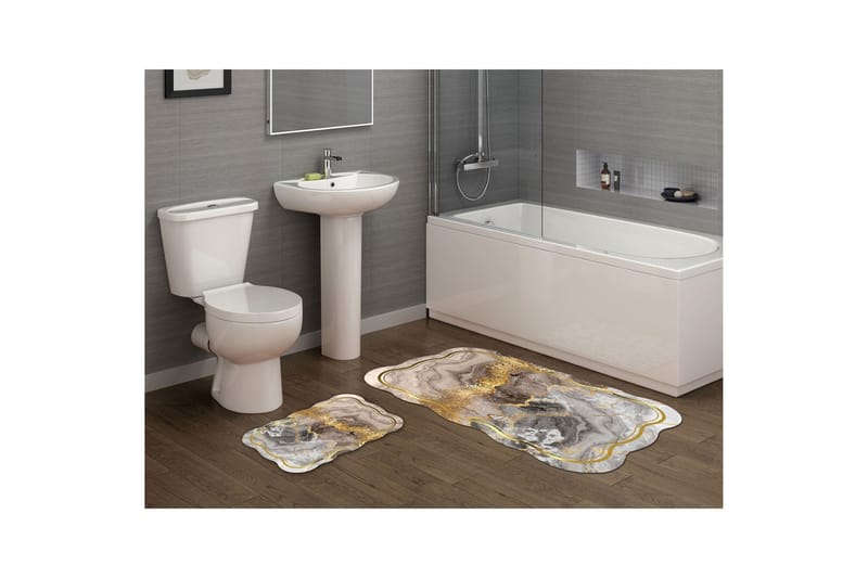 Parminder Baderomsmatte 60x100 cm Rektangulær, Krem