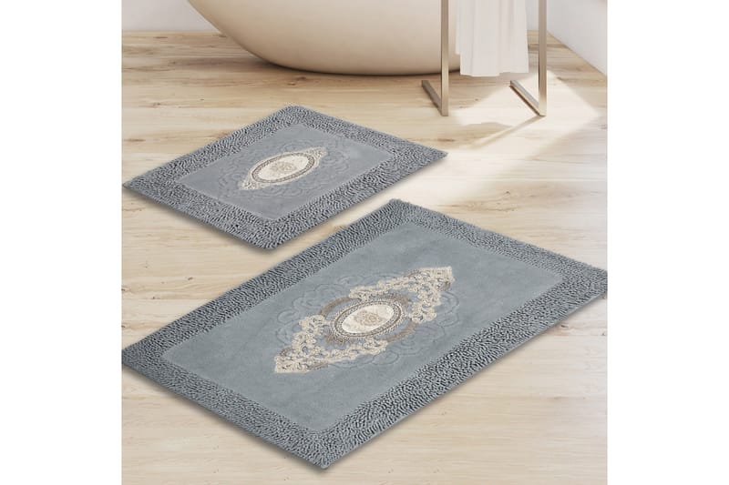 Parmita Baderomsmatte 60x100 cm Rektangulær - Grå - Tekstiler - Tepper & Matter - Baderomsmatte