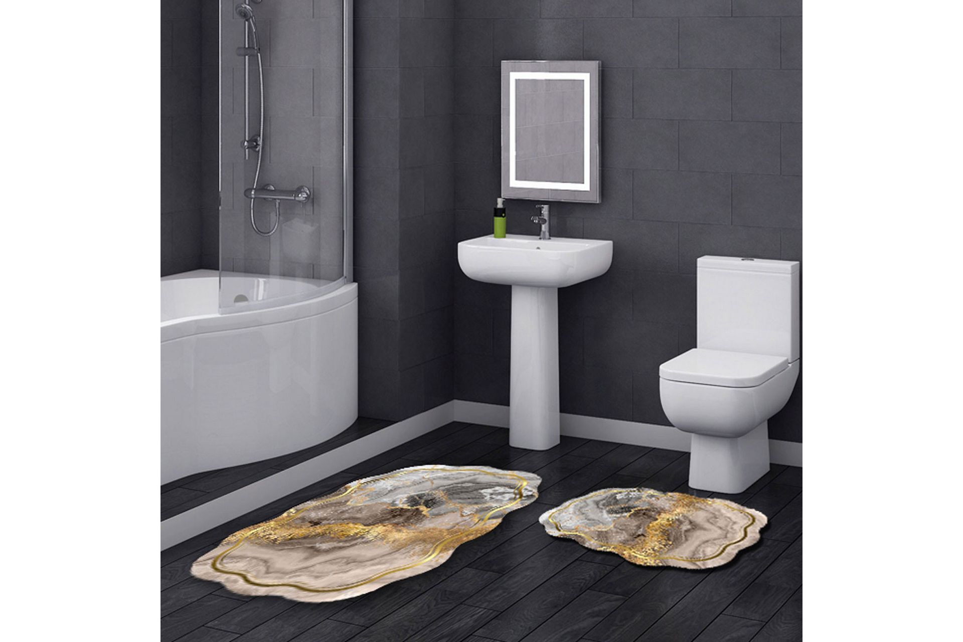 Parmo Baderomsmatte 60x100 cm Rektangulær - Beige - Tekstiler - Tepper & Matter - Baderomsmatte