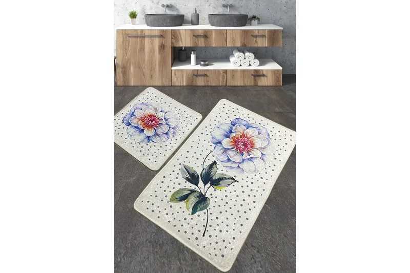 Stoneburn Baderomsmatte 60x100 cm Rektangulær, Flerfarget