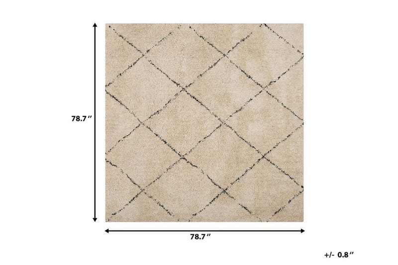 Bradicich Matte 200x200 cm - Beige - Tekstiler - Tepper & Matter
