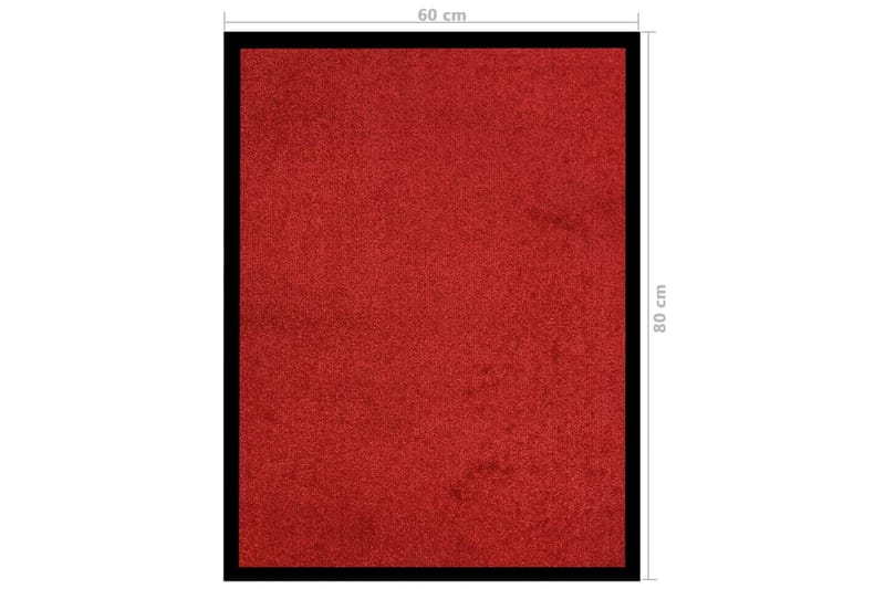Dørmatte rød 60x80 cm - Rød - Tekstiler - Tepper & Matter - Hall matte