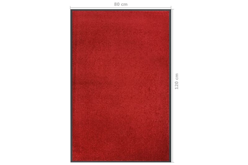 Dørmatte rød 80x120 cm - Rød - Tekstiler - Tepper & Matter - Hall matte
