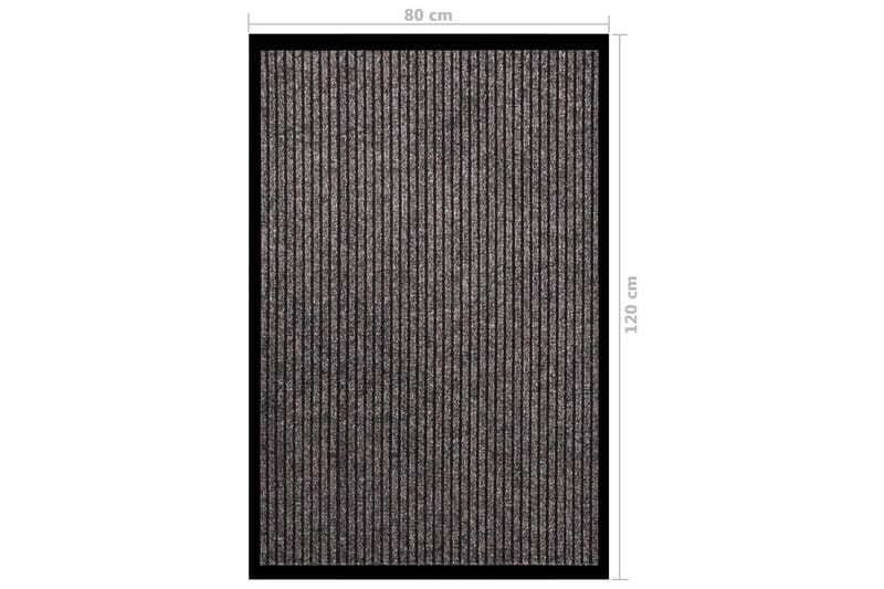 Dørmatte stripet beige 80x120 cm - Beige - Hall matte