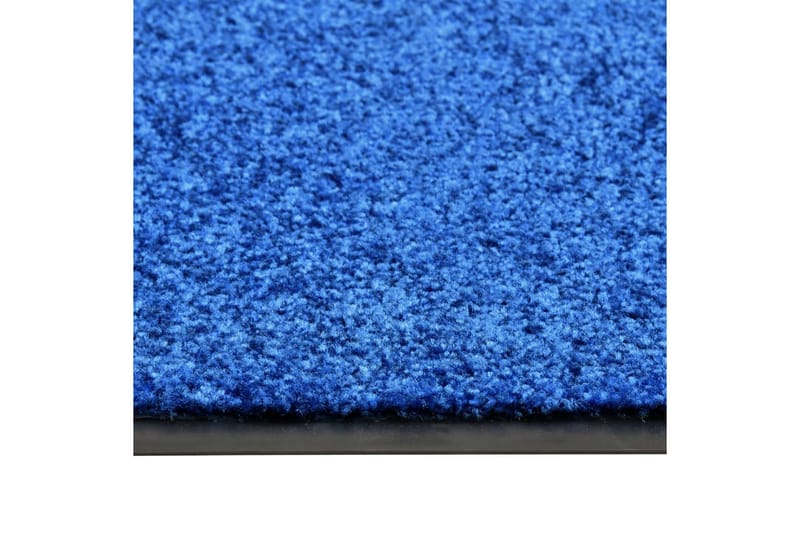 Dørmatte vaskbar blå 90x120 cm - Blå - Hall matte