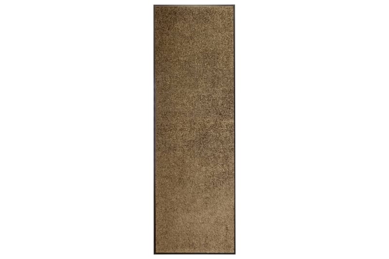 Dørmatte vaskbar brun 60x180 cm - Brun - Hall matte