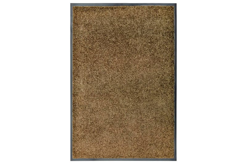 Dørmatte vaskbar brun 60x90 cm - Brun - Hall matte