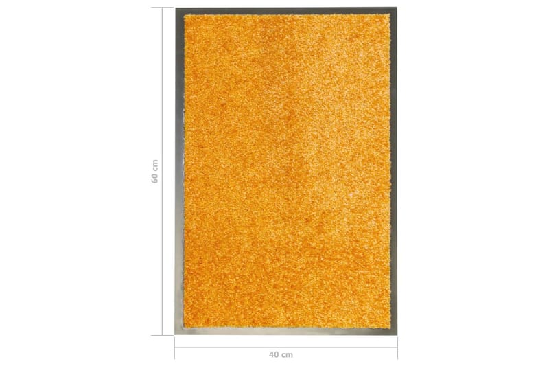 Dørmatte vaskbar oransje 40x60 cm - Oransj - Hall matte