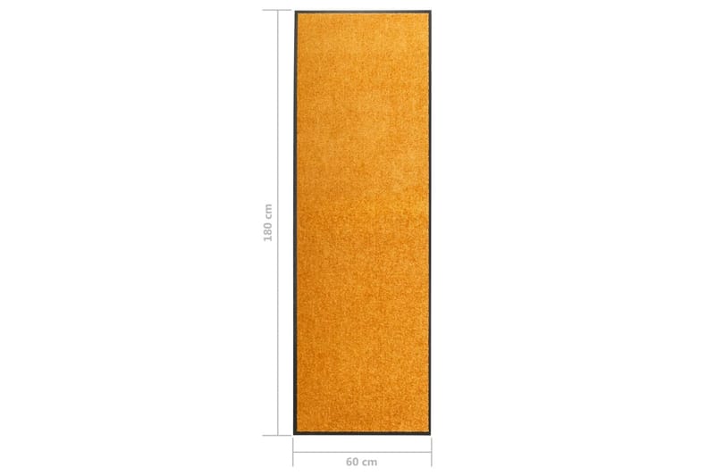 Dørmatte vaskbar oransje 60x180 cm - Oransj - Hall matte