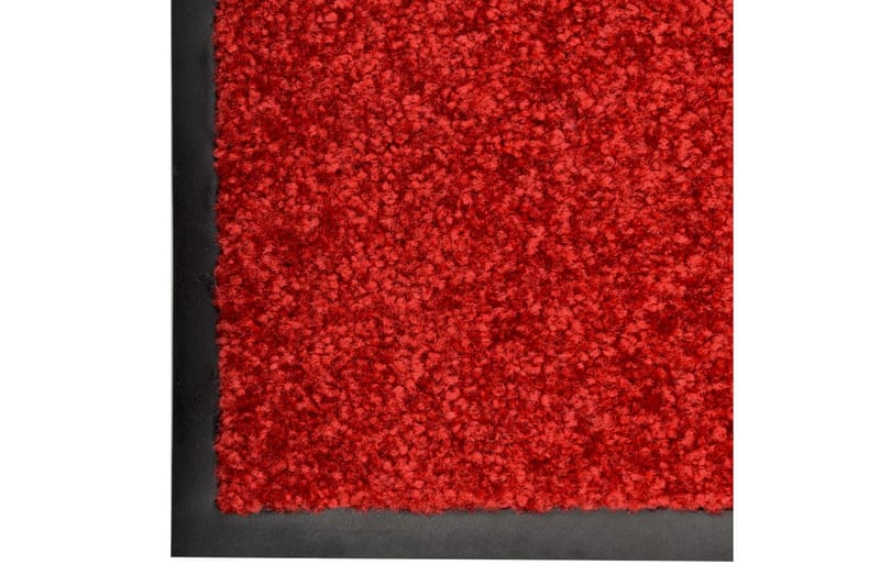 Dørmatte vaskbar rød 40x60 cm - Rød - Hall matte