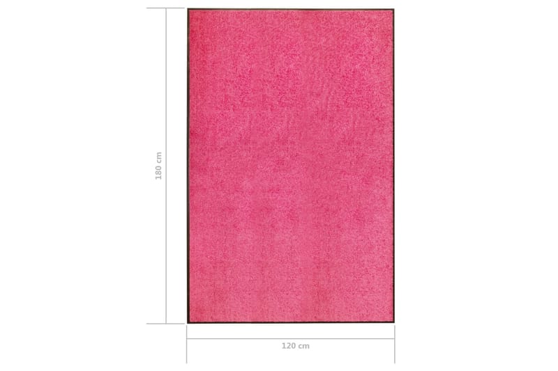 Dørmatte vaskbar rosa 120x180 cm - Rosa - Hall matte