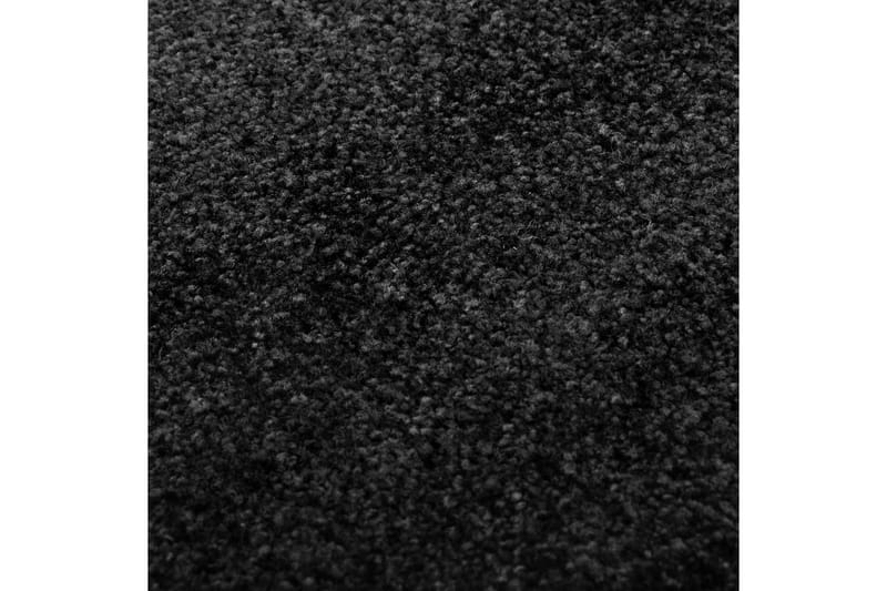 Dørmatte vaskbar svart 120x180 cm - Svart - Hall matte