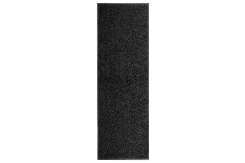 Dørmatte vaskbar svart 60x180 cm - Svart - Hall matte