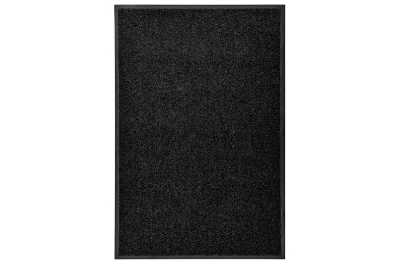 Dørmatte vaskbar svart 60x90 cm - Svart - Hall matte