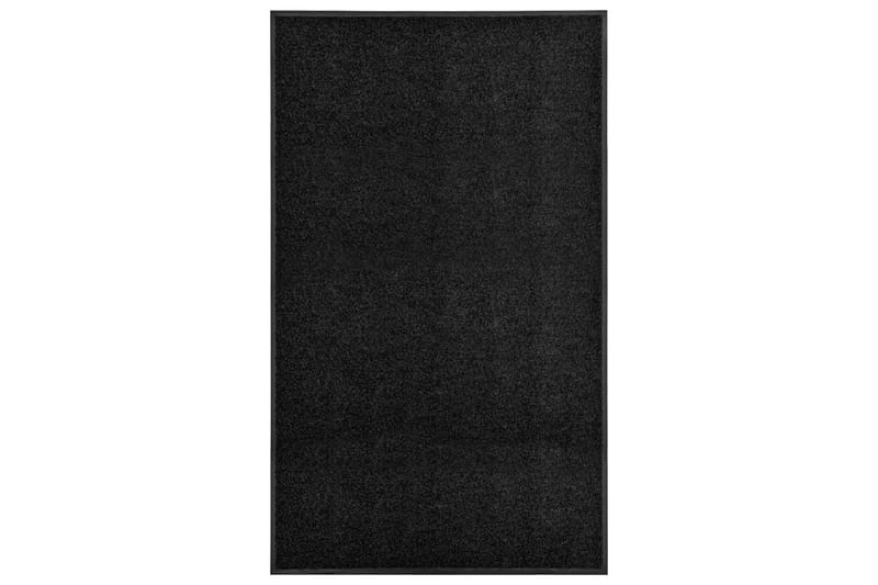 Dørmatte vaskbar svart 90x150 cm - Svart - Hall matte