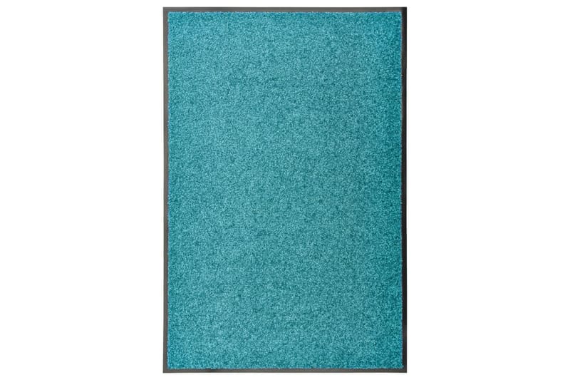 Dørmatte vaskbar turkis 60x90 cm - Blå - Hall matte