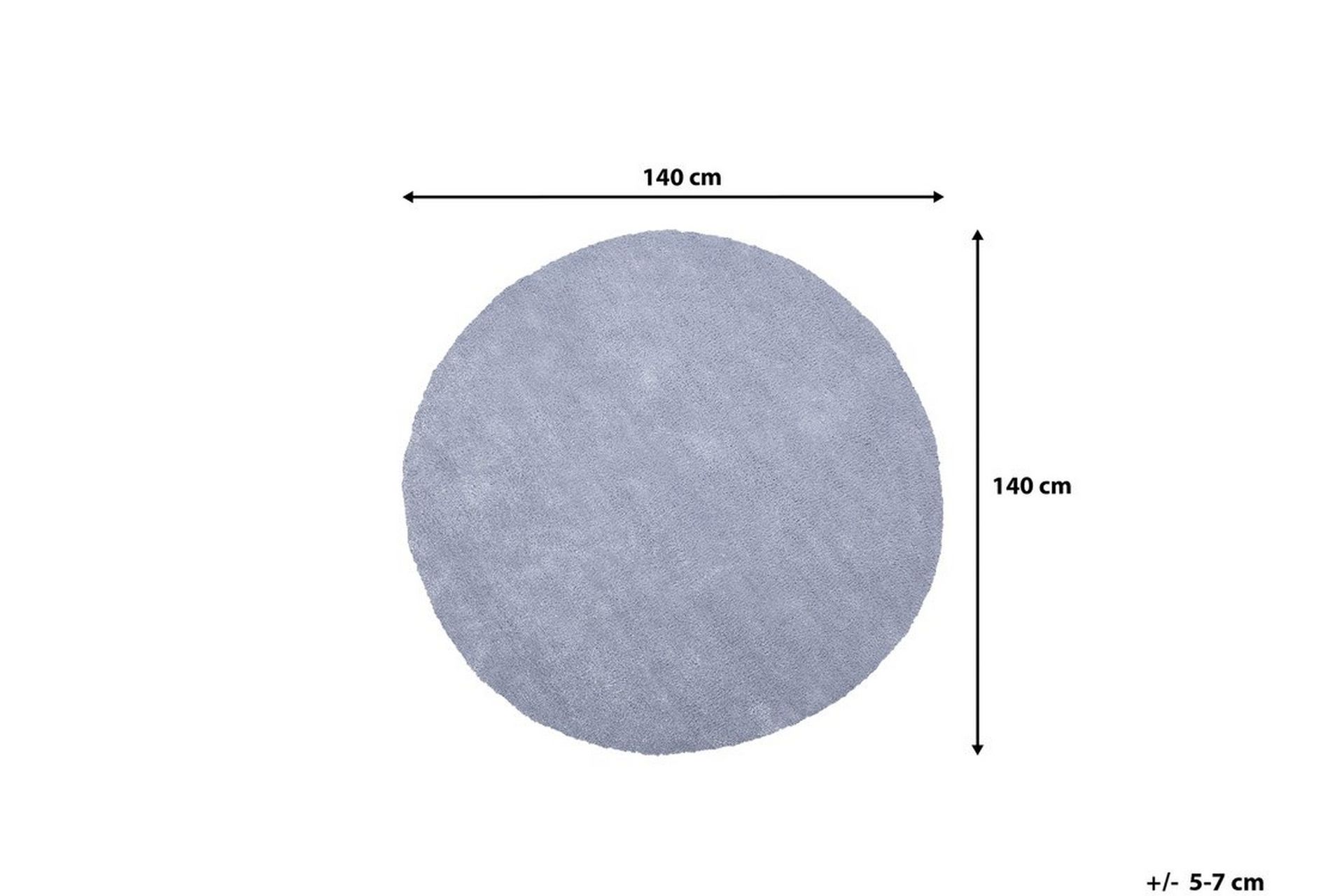Demre Matte Rund 140 cm - Lysegrå - Tekstiler - Tepper & Matter