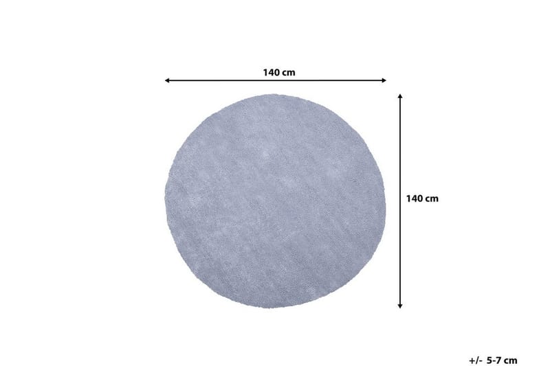 Demre Matte Rund 140 cm - Lysegrå - Tekstiler - Tepper & Matter