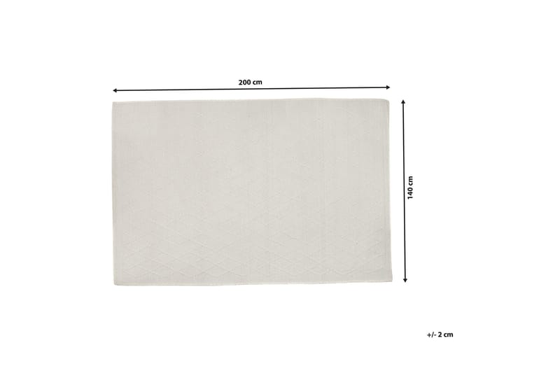 Erzin Matte 140x200 cm - Hvit - Tekstiler - Tepper & Matter - Moderne tepper - Ullteppe
