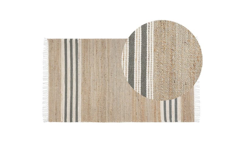 Flatvevd Mirza - Beige, Natur, Grå, Hvit - Tekstiler - Tepper & Matter - Små tepper